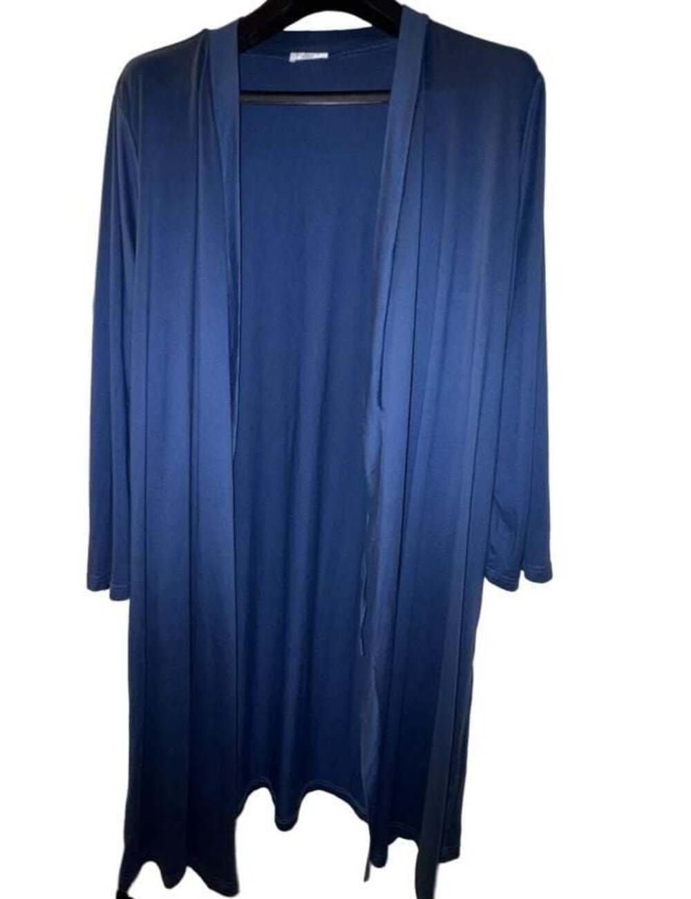 Ekouaer Women's Long Sleeve Open Front Flowy Knit Duster Longline Cardigan Navy